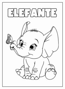 Desenho de Elefante Desenho Colorir Imprimir 42