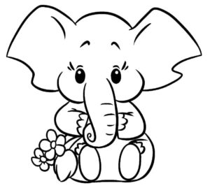 Desenho de Elefante Desenho Colorir Imprimir 50