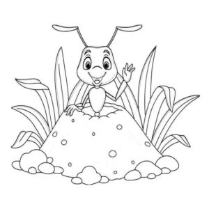 Desenho de Formiga Desenho Colorir Imprimir 01