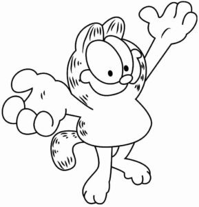 Desenho de Garfield Desenho Colorir Imprimir 03