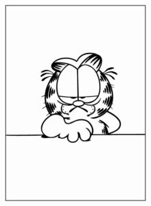 Desenho de Garfield Desenho Colorir Imprimir 04