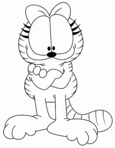 Desenho de Garfield Desenho Colorir Imprimir 05