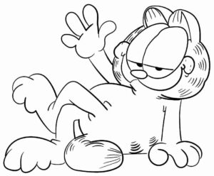 Desenho de Garfield Desenho Colorir Imprimir 06