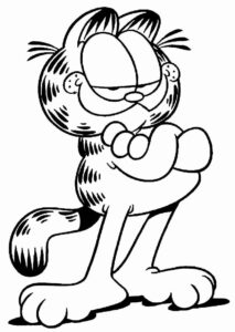 Desenho de Garfield Desenho Colorir Imprimir 07