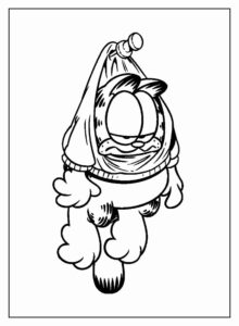 Desenho de Garfield Desenho Colorir Imprimir 09