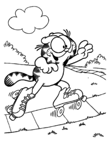 Desenho de Garfield Desenho Colorir Imprimir 34