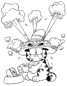 Desenho de Garfield Desenho Colorir Imprimir 38