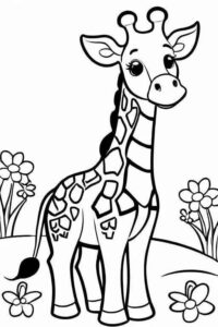 Desenho de Girafa Desenho Colorir Imprimir 01