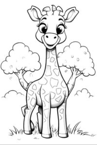 Desenho de Girafa Desenho Colorir Imprimir 02