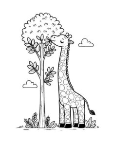 Desenho de Girafa Desenho Colorir Imprimir 03