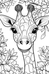 Desenho de Girafa Desenho Colorir Imprimir 04