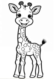 Desenho de Girafa Desenho Colorir Imprimir 07