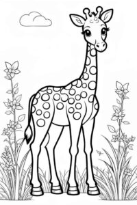 Desenho de Girafa Desenho Colorir Imprimir 10