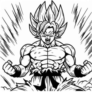Desenho de Goku Acao Dragon Ball 1