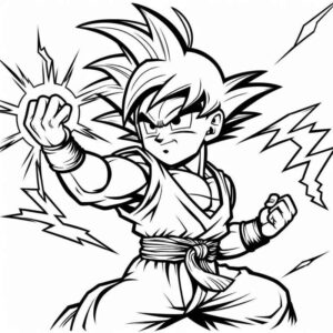 Desenho de Goku Dragonball Acao