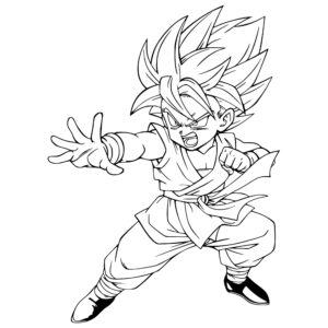 Desenho de Goku Para Colorir 12