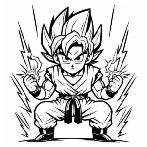 Desenho de Goku Poderoso Dragon Ball