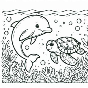 Desenho de Golfinho Desenho Colorir Imprimir 01