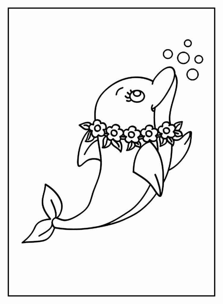 Desenho de Golfinho Desenho Colorir Imprimir 03