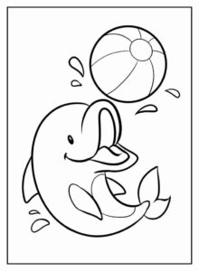 Desenho de Golfinho Desenho Colorir Imprimir 08