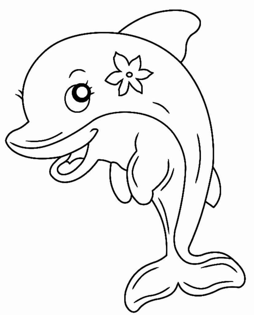 Desenho de Golfinho Desenho Colorir Imprimir 09