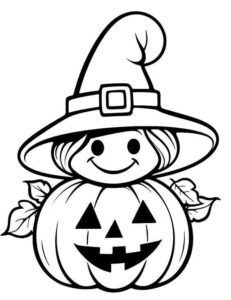 Desenho de Halloween Desenho Colorir Imprimir 01