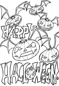 Desenho de Halloween Desenho Colorir Imprimir 05