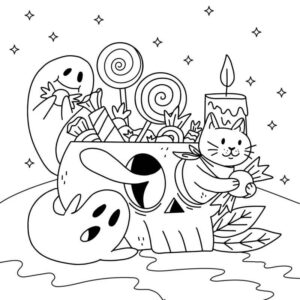 Desenho de Halloween Desenho Colorir Imprimir 25