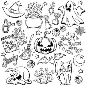 Desenho de Halloween Desenho Colorir Imprimir 35