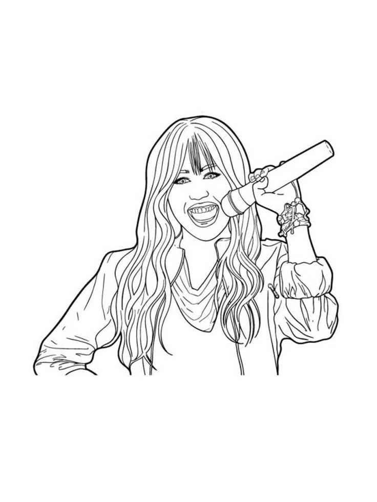 Desenho de Hannah Montana Desenho Colorir Imprimir 02