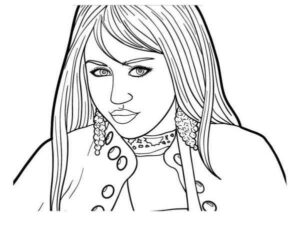 Desenho de Hannah Montana Desenho Colorir Imprimir 03