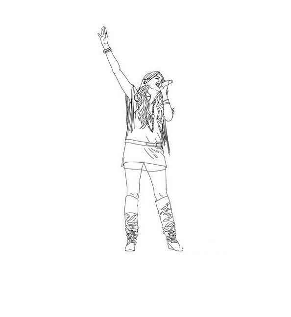 Desenho de Hannah Montana Desenho Colorir Imprimir 07