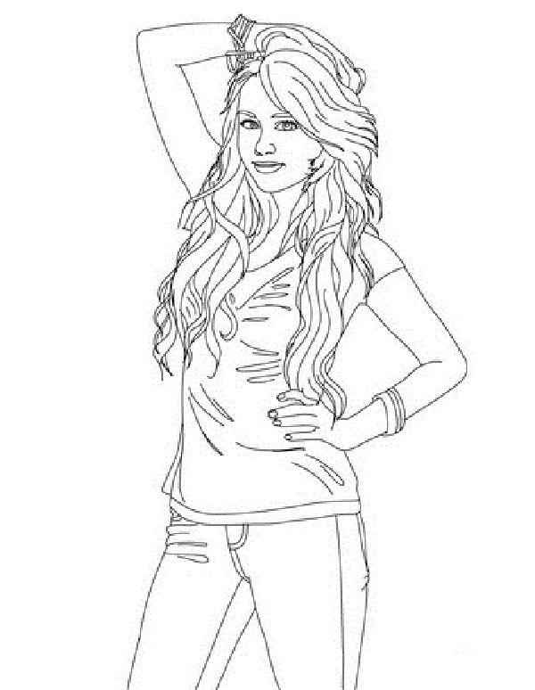 Desenho de Hannah Montana Desenho Colorir Imprimir 08