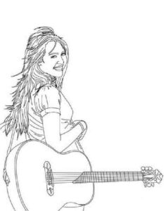 Desenho de Hannah Montana Desenho Colorir Imprimir 11