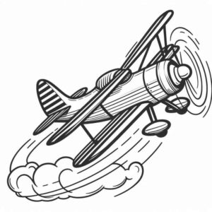 Desenho de Hidroaviao Classico Voo Desenho