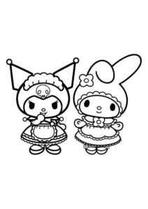 Desenho de Kuromi Desenho Colorir Imprimir 02