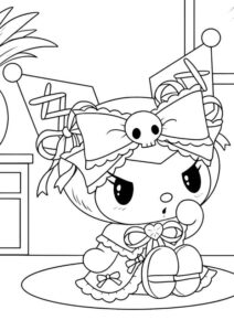 Desenho de Kuromi Desenho Colorir Imprimir 12
