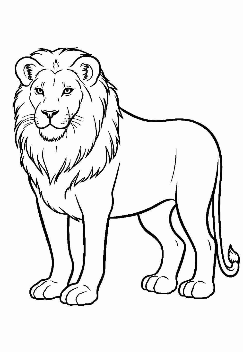 Desenho de Leão Desenho Colorir Imprimir 01