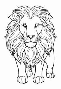 Desenho de Leão Desenho Colorir Imprimir 02