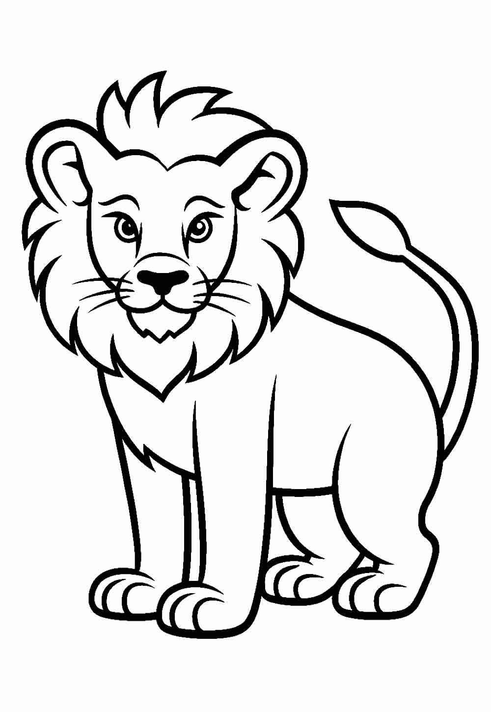 Desenho de Leão Desenho Colorir Imprimir 03