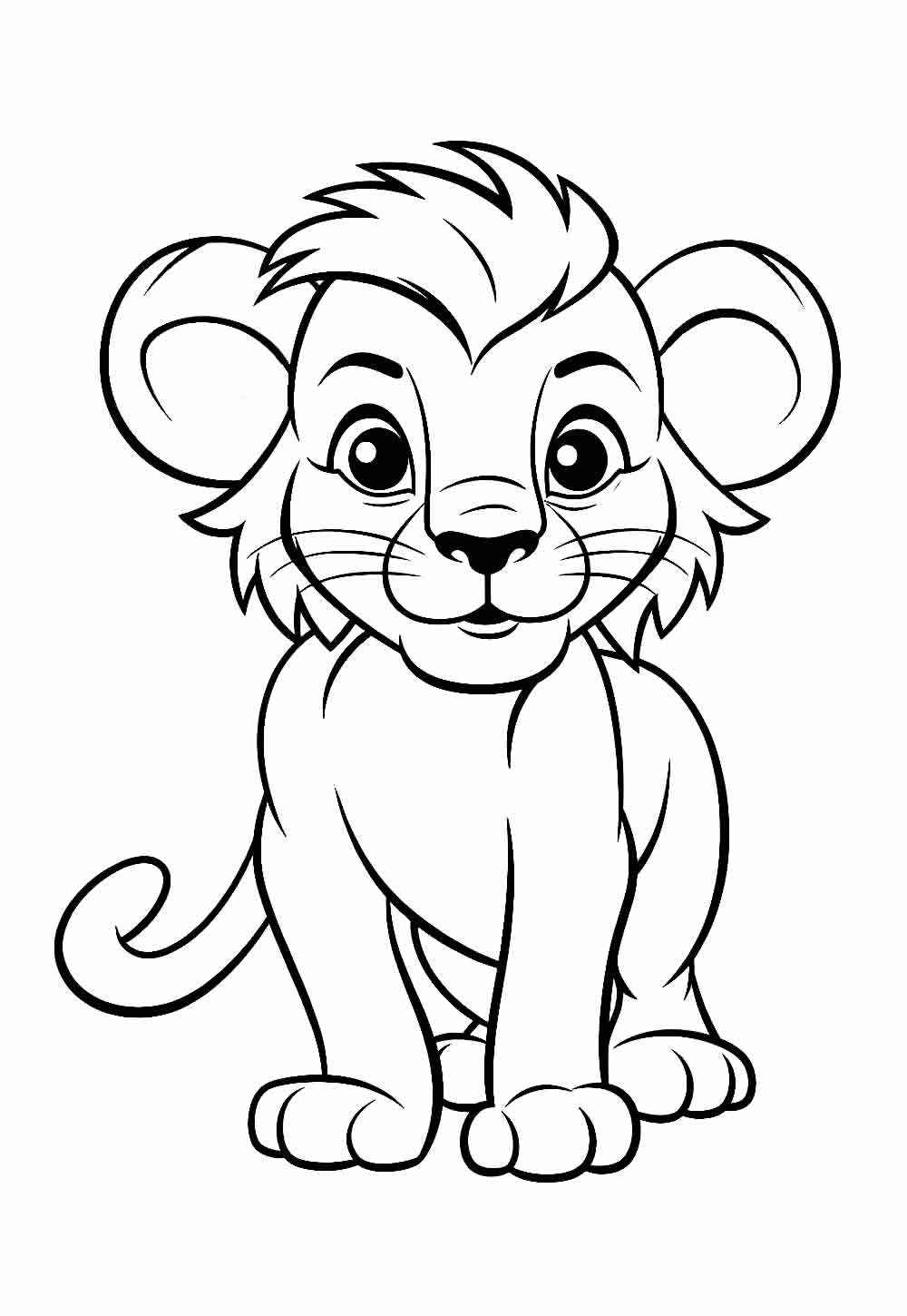 Desenho de Leão Desenho Colorir Imprimir 04