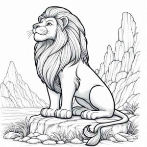Desenho de Leão Desenho Colorir Imprimir 10
