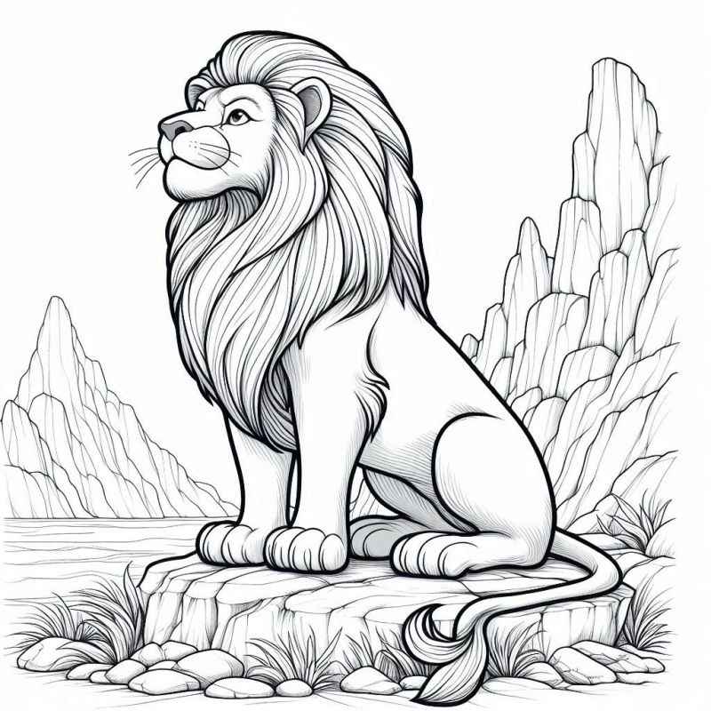 Desenho de Leão Desenho Colorir Imprimir 10