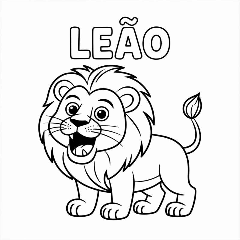 Desenho de Leão Desenho Colorir Imprimir 11