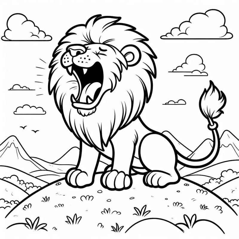 Desenho de Leão Desenho Colorir Imprimir 15