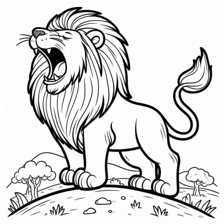 Desenhos de Leão para Imprimir e Colorir