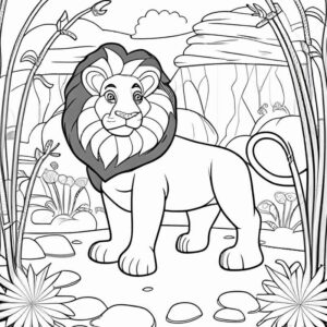 Desenho de Leão Desenho Colorir Imprimir 18