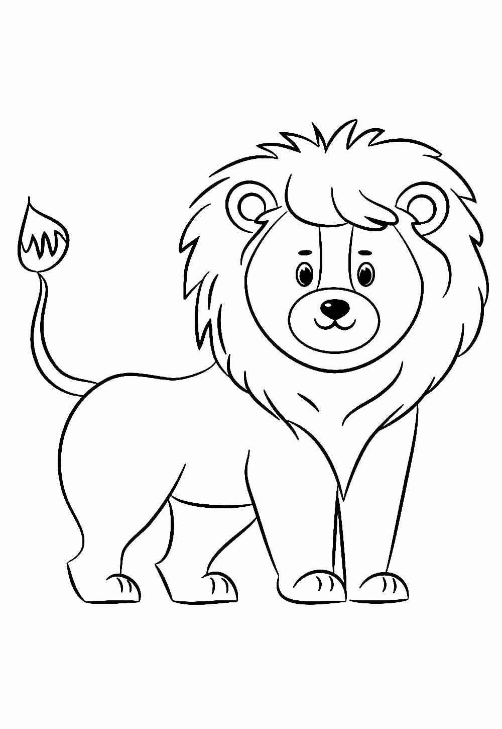 Desenho de Leão Desenho Colorir Imprimir 21