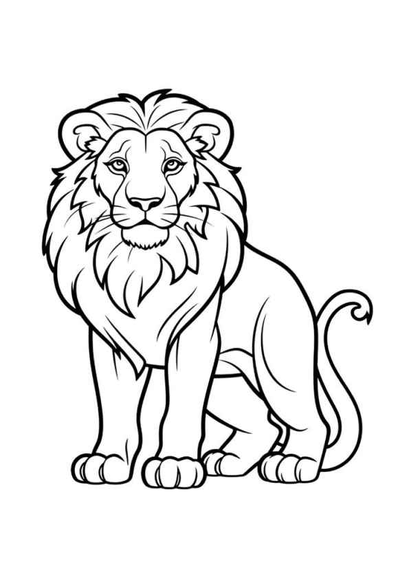 Desenho de Leão Desenho Colorir Imprimir 24