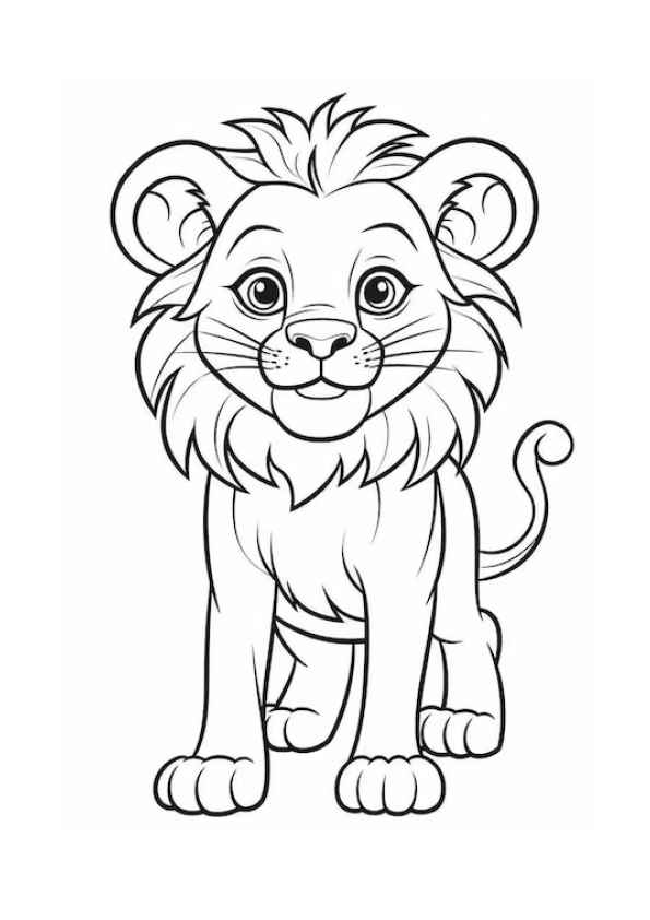 Desenho de Leão Desenho Colorir Imprimir 25